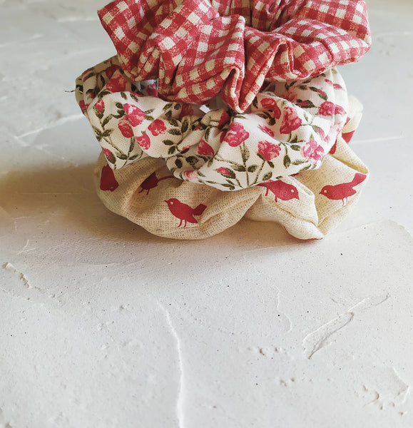 Scrunchie estampado vichy
