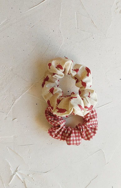 Scrunchie estampado vichy